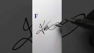 F letter signature making idea #calligraphy #designart #signaturestyle
