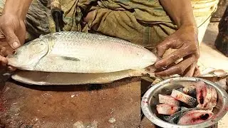 How to Cut Traditional Hilsa Fish Like a Pro! 🐟✨