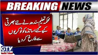Sindh Education Department Takes Action Against New Teachers | Over 150 Teacher's Dismissed | GTV