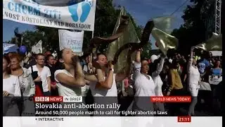 50k march in anti-abortion rally (Slovakia) - BBC News - 22nd September 2019