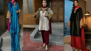 beautiful short velvet dress designs 😍 Tilla work short kurti design 🍁 party wear dress