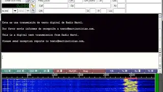 Transmisi&oacute;n de texto digital v&iacute;a Radio Mart&iacute; en 7405 kHz - 0558 UTC