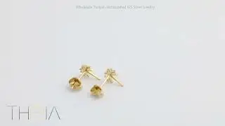 Plain Tiny Palm Tree 925 Stud Earrings - EAR-7941