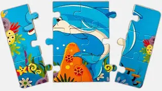 Learn Colors and Fruits names with Dolphin Puzzle | Kids Learning | Kids Games