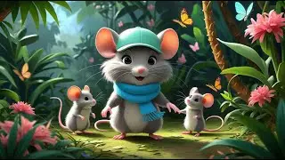 Cute Fluffy Mouse Adventure 🐭 | Owl Chick & Butterflies | Kids Cartoon