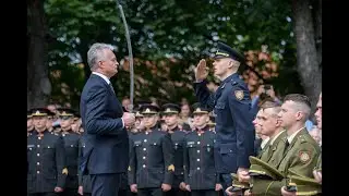 Vilniuje – iškilminga ceremonija: Lietuvos karo akademijoje suteiktas pirmasis karininko laipsnis