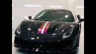 Ferrari 488 full paint protection film wrap vancouver by Gleamworks
