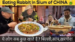 Trying Chinese food in the slum of China | Indian trying chinese food first time | rabbit hot pot 😱