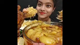 ASMR: EATING SPICY MUTTON FAT CURRY🔥 BASMATI RICE || #shorts #mukbangn#asmreating #mukbangasmr #asmr