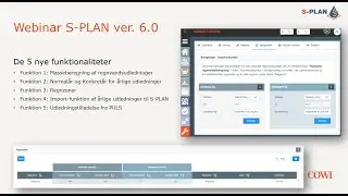 S PLAN webinar: De 5 nye funktioner i ver. 6.0