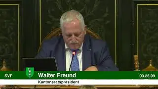 Sommersession des Kantonsrates - Mittwoch, 4. Juni 2025