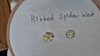 프랑스자수 Ribbed spider web 리브드스파이더웹 스티치