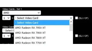 In the PSU calculator from Enermax, unreleased Radeon RX 7000 and GeForce RTX 40 video cards have al
