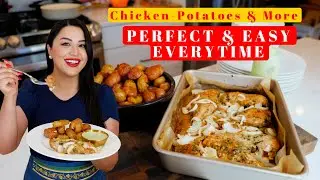 EASY DINNER RECIPE AFTER A LONG WORK DAY: Seasoned Baked CHICKEN & POTATOES DINNER RECIPE