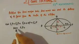 Relation b/w semi major axis,semi minor axis ,distance of focus from centre #11th mathematics