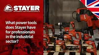 What power tools does Stayer have for professionals in the industrial sector?