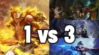 1 vs 3 lol - Sett vs Ashe, Diana & Casopea - Sett.exe