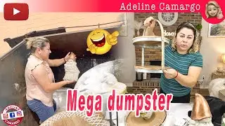 Mega dumpster muitas coisas novas em perfeito estado no lixo das lojas usa