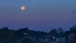 Full moon setting time lapse