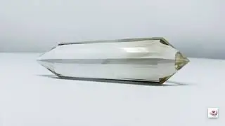 Clear Quartz Wand Generator with Smoky Veil, 24 Facets, 244g