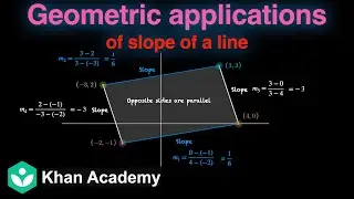 Geometric applications of slope of a line | Straight lines | Grade 11 | Math | Khan Academy