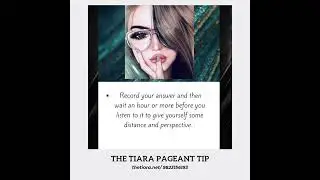 Pageant Tip by The Tiara  #missindia #missdiva #pageantcoaching #thetiarapageanttrainingstudio
