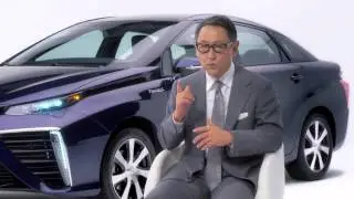 Akio Toyoda introduces Toyota's  Mirai  Fuel Cell Sedan