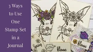 Using One Stamp Set to Create Junk Journal Embellishments Not 2 Shabby Shop #n2sspringthings