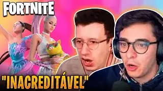 YOUTUBERS REAGINDO AO SHOW DA ARIANA GRANDE NO FORTNITE