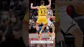 Bojan Bogdanovic step back three point at Hawks vs Jazz #shorts #KiaTipOff21