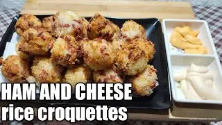 Ham and cheese rice croquettes | rice balls | joy nerit recipe