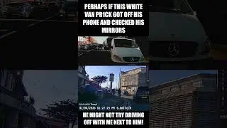 White van driver! #police #ev #dashcam #HGV #cyclist #crash