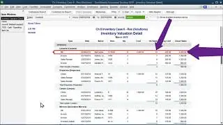 Inventory Valuation Detail Report - QuickBooks Desktop