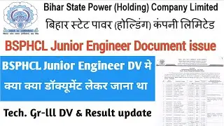 &ldquo;BSPHCL JE Document Verification 2025 | Technician Gr-III Result & DV Process Explained&rdquo;