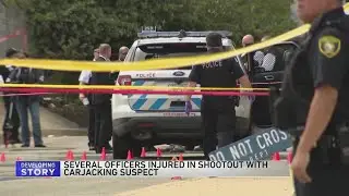 Several officers injured in shootout with carjacking suspect