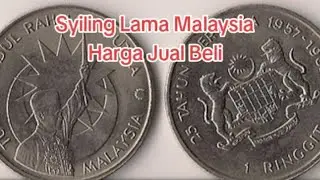 Syiling 1 Ringgit 25 Tahun Merdeka - Nilaian jual beli semasa/Malaysian banknotes.