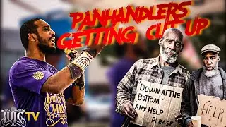 Gas Station Panhandlers get cut up by the Bible‼️📖