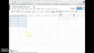 Creating data tables in google sheets