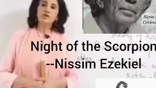Complete Summary & Important Questions on Night of the Scorpion by Nissim Ezekiel 🦂🌙 B.A. Sem.5