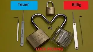 Schloss &ouml;ffnen LOCK PICKING Dietrich Teuer vs Billig was ist besser??? Padlock open/Schloss knacken