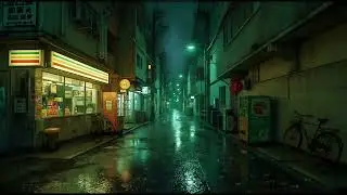 Tokyo After Midnight 🌙 Rainy Tokyo Street Lofi Soundscape