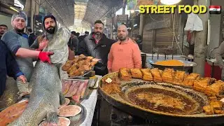 The largest fish market in Iraq | The best and cheapest street for popular food in Iraq, Mosul