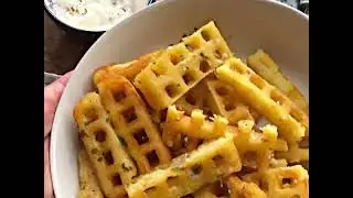 Toaster Garlic Waffle Fries!