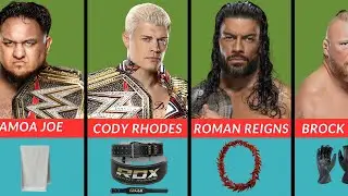 WWE WRESTLERS AND THEIR LEGENDARY IN RING ACCESSORIES