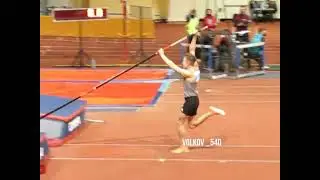 The technique of the flywheel version of the pole vault - slow motion