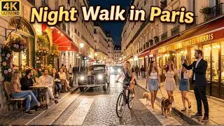 Paris Walking Montmartre Evening to Night Walk 🌆🌙 | Real Street Life 4K