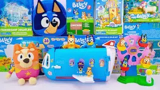 Bluey Toy Collection Unboxing Review 💙 Bluey 3-in-1 Airplane Transforming & Bluey Backpack