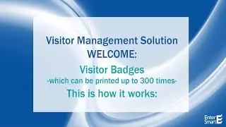 WELCOME Check In with rewritable visitor badges