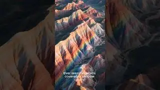 The Mountains That Look Painted by a Rainbow! 🌈⛰️#RainbowMountains #ChinaTravel #ViralShorts