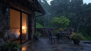 Forest Bedroom Rain at Night | Deep Sleep & Peaceful Nature Sounds for Total Relaxation